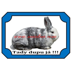 Cedulka králík rhönský