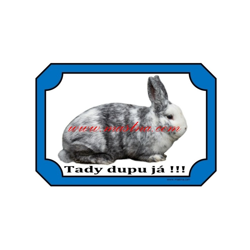 Cedulka králík rhönský