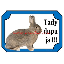 Cedulka králík vídeňský modrošedý