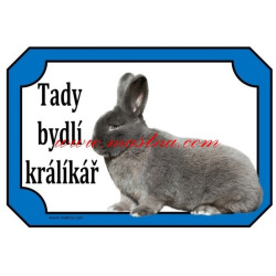 Cedulka králík vídeňský modrý