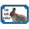 Cedulka králík vídeňský modrý