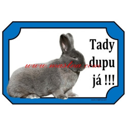 Cedulka králík vídeňský modrý