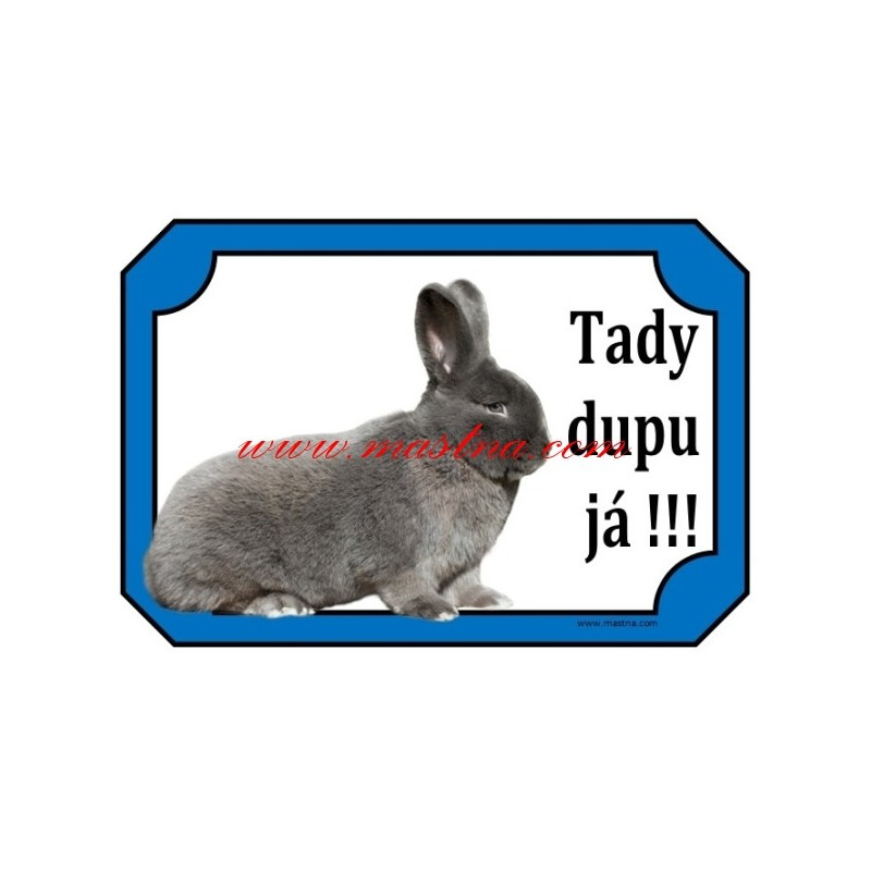 Cedulka králík vídeňský modrý