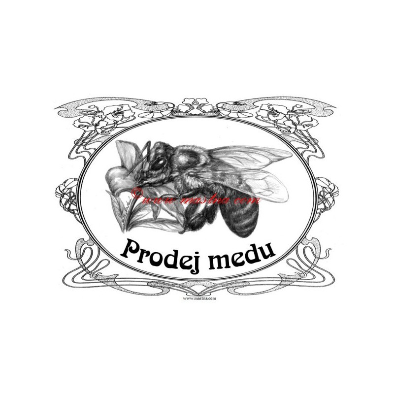 Tabulka včela - prodej medu