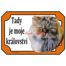 Cedulka kočka perská