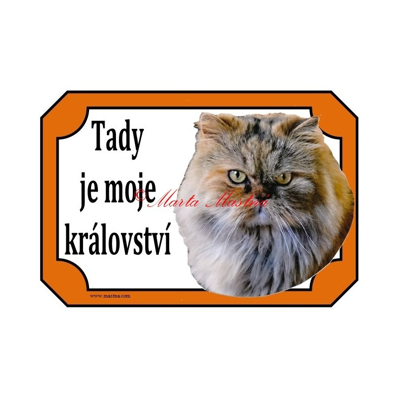 Cedulka kočka perská