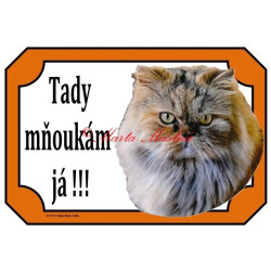 Cedulka kočka perská