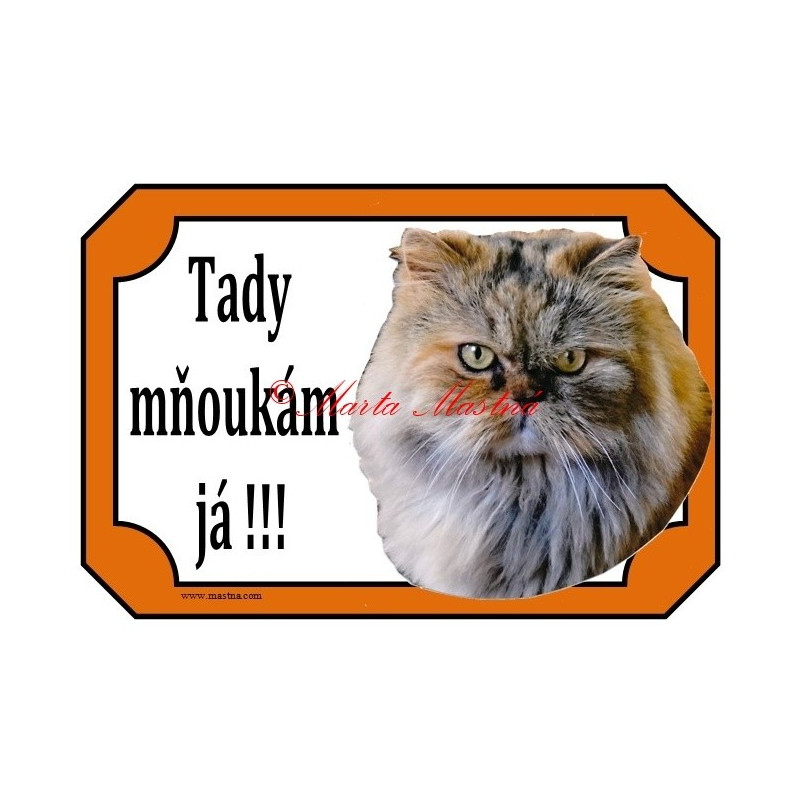 Cedulka kočka perská