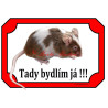 Cedulka potkan, myš