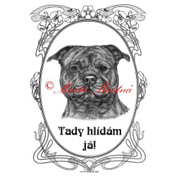 Cedulka stafordšírský bulteriér