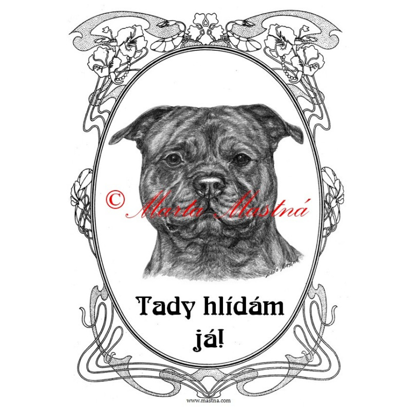 Cedulka stafordšírský bulteriér