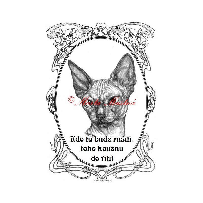 Tabulka kočka sfinx, sphinx