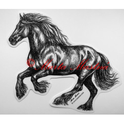 Samolepka kůň frís