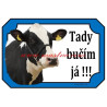 Cedulka kráva holštýn, skot