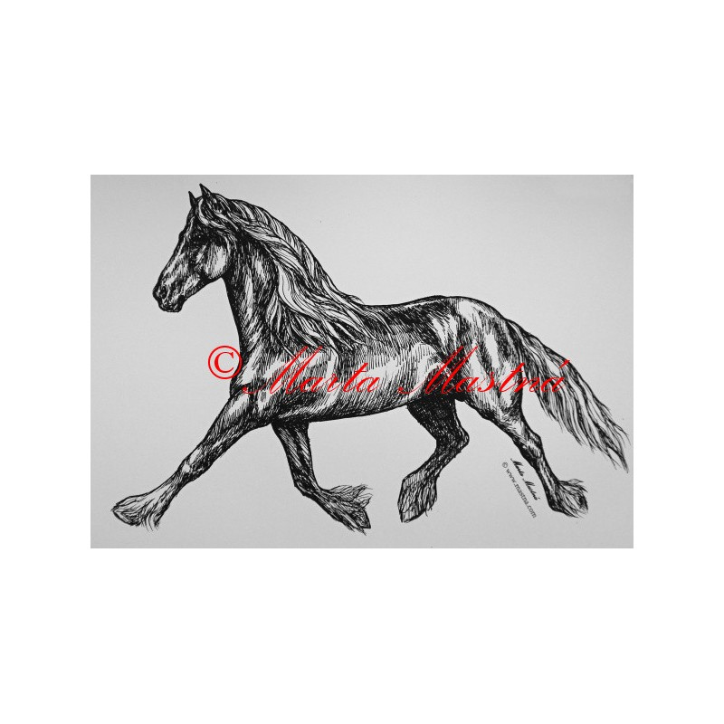 Samolepka kůň frís