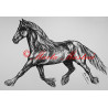 Samolepka kůň frís