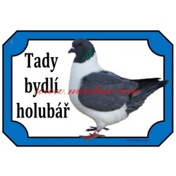 Cedulka holub moravský pštros modrý