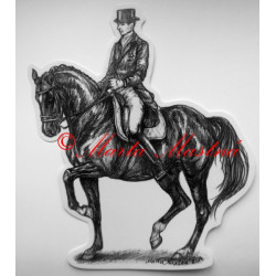 Samolepka kůň teplokrevník, drezura