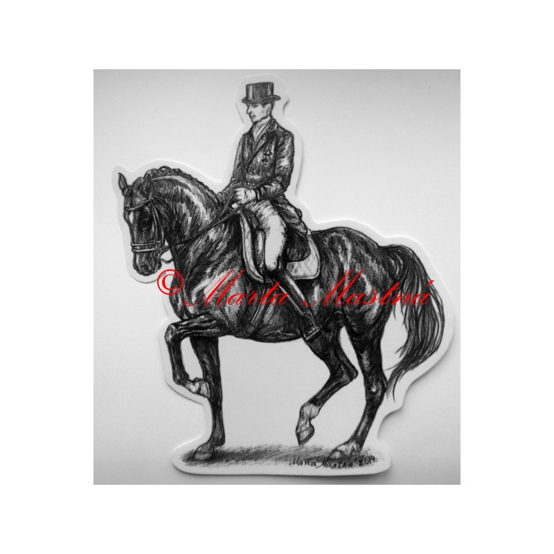 Samolepka kůň teplokrevník, drezura