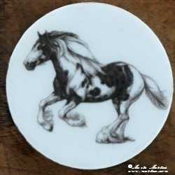 Irský cob, tinker, kůň, koně magnet nebo placka