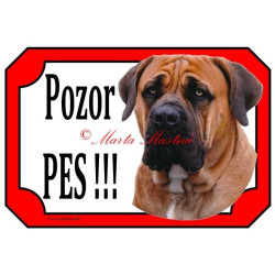 Cedulka búrský buldok, burbul, boerboel