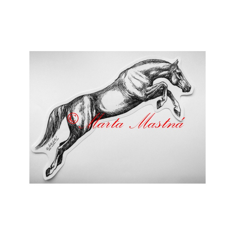 Samolepka kůň ve skoku