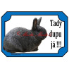 Cedulka králík stříbřitý černý
