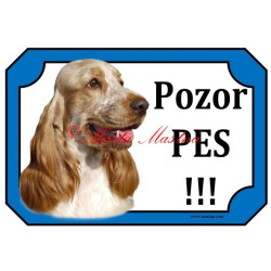 Cedulka kokršpaněl bělouš