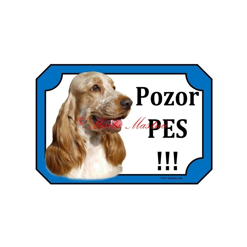 Cedulka kokršpaněl bělouš