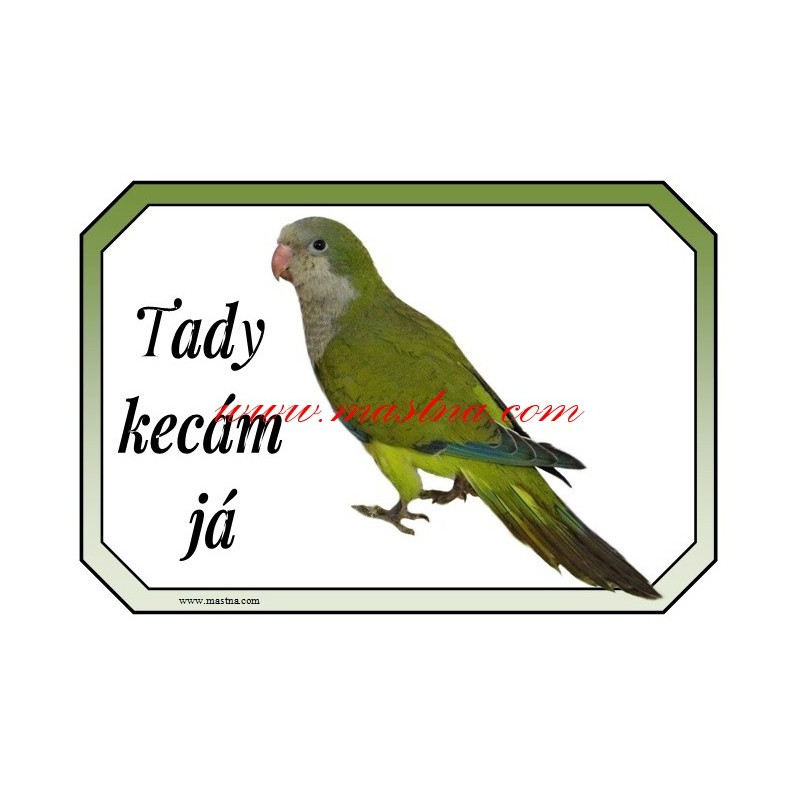 Cedulka papoušek mníšek šedý