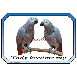 Cedulka papoušek žako