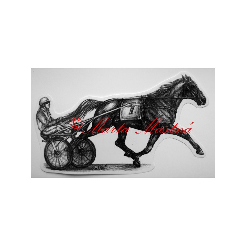 Samolepka kůň klusák