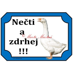 Tabulka houser, husa, drůbež