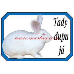 Cedulka králík český albín