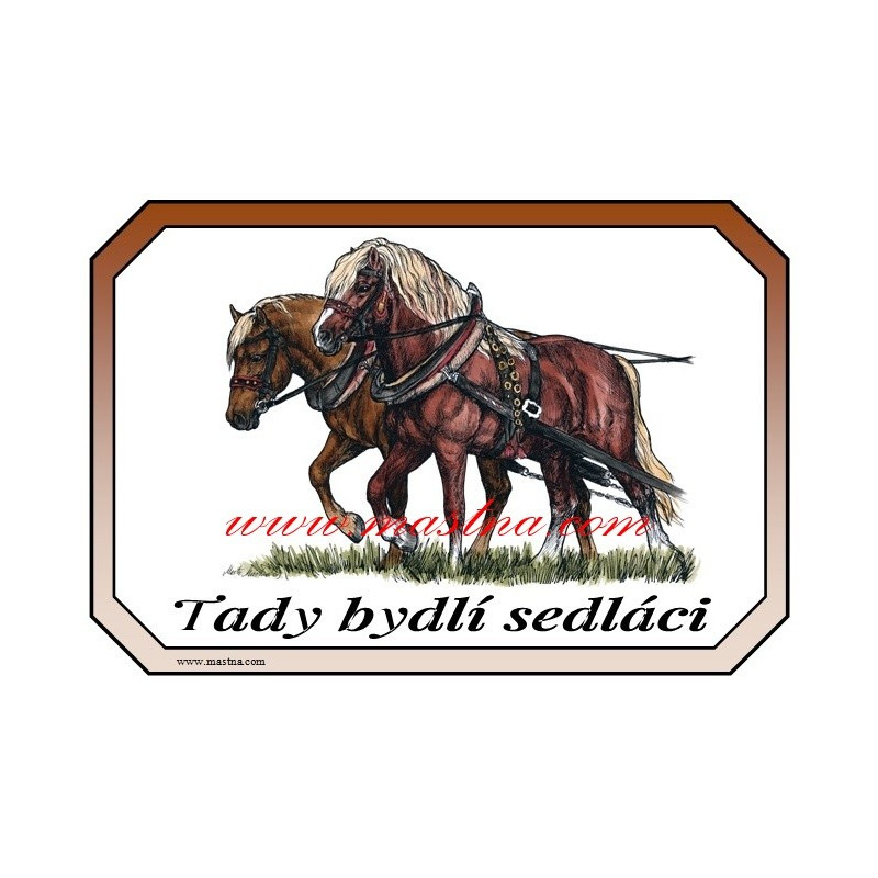 Tabulka koně, chladnokrevníci, sedlák