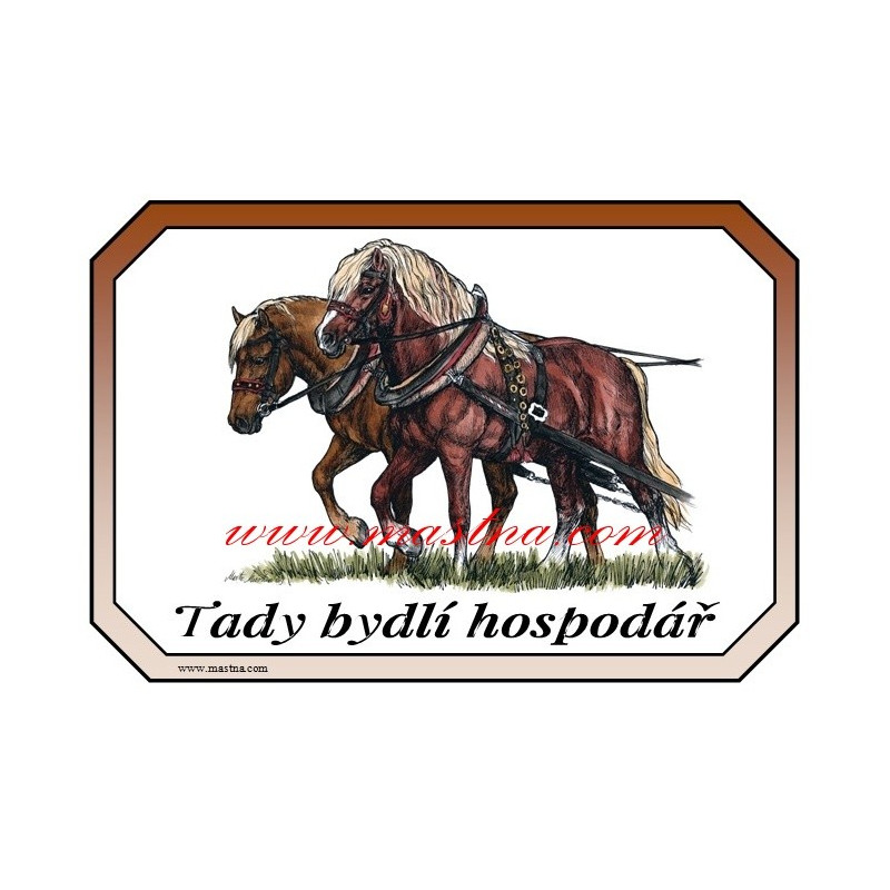 Tabulka koně, chladnokrevníci, hospodář