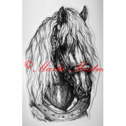 Samolepka kůň chladnokrevník, českomoravský belgik