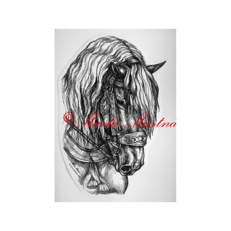 Samolepka kůň chladnokrevník, norik