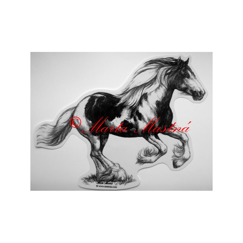 Samolepka kůň irský cob, tinker