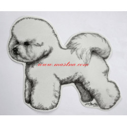 Samolepka bišon, bichon a poil frise