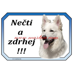 Cedulka bílý švýcarský ovčák