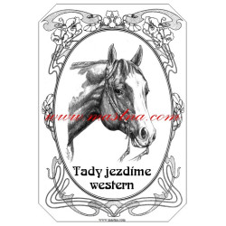 Tabulka paint horse, kůň, koně, western