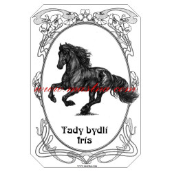 Tabulka fríský kůň, koně