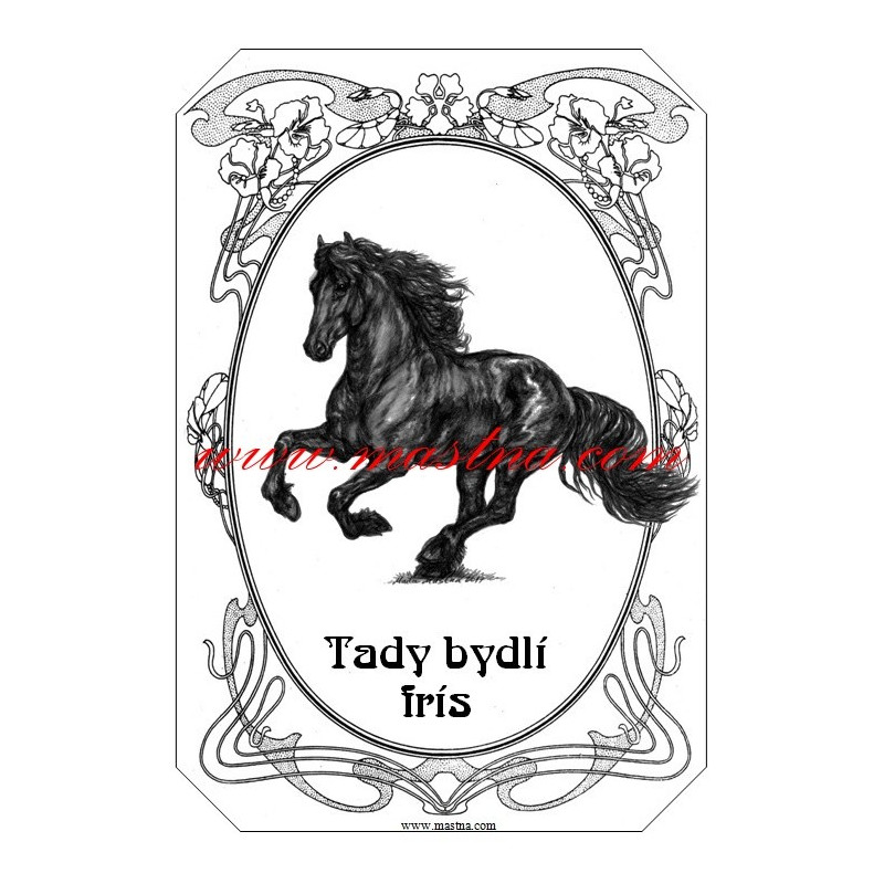Tabulka fríský kůň, koně