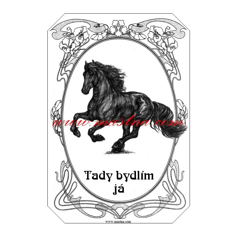 Tabulka fríský kůň, koně