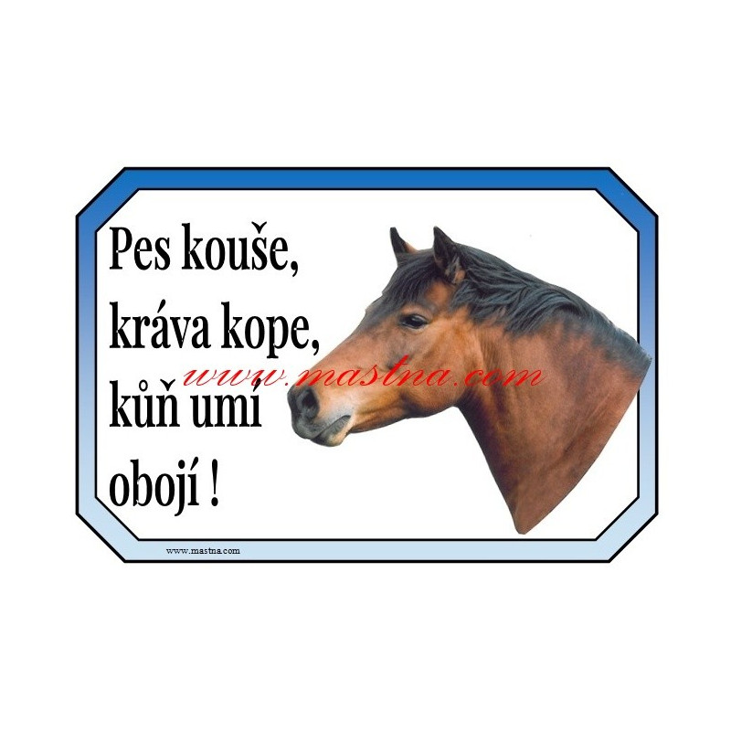 Cedulka kůň, koně, hucul
