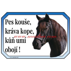 Cedulka kůň, koně, hucul