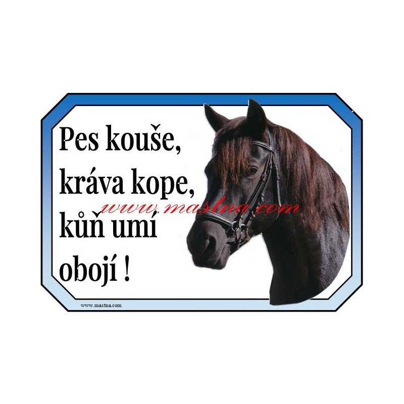 Cedulka kůň, koně, hucul