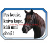 Cedulka kůň, koně, hucul