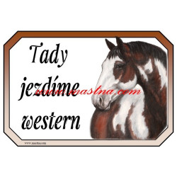 Cedulka paint, kůň, koně. western